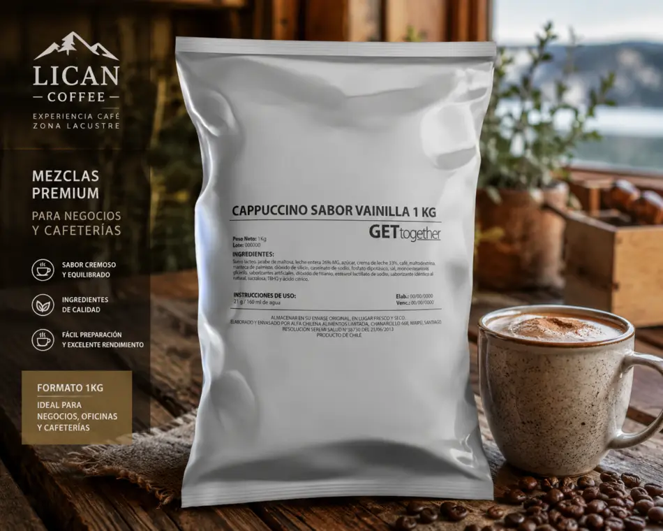 Cappuccino Vainilla formato 1 kilo para cafeterías y negocios