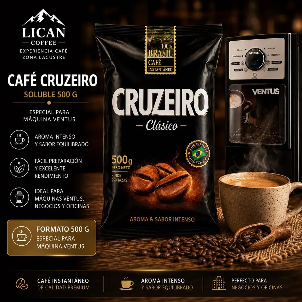 Cruzeiro Clásico formato 500 gramos para cafeterías y negocios